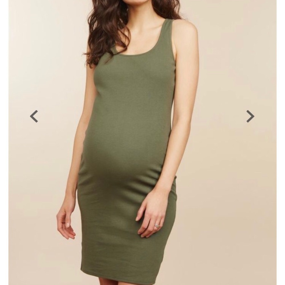 Ribbed maternity tank dress